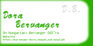 dora bervanger business card